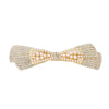 Women's White Crystal Hair Clip With Diamond Design And Electroplating Treatment