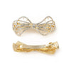 Women's White Crystal Hair Clip With Diamond Design And Electroplating Treatment