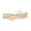 Women's White Crystal Hair Clip With Diamond Design And Electroplating Treatment