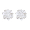 Women's White Flower And Leaf Earrings In Zinc Alloy With Baked Enamel Finish Sweet Elegant Highend Style