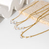Women's Wholesale Stainless Steel Necklace With Geometric Pattern And Pvdp Furnace Real Gold Treatment