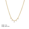 Women's Wholesale Stainless Steel Necklace With Geometric Pattern And Pvdp Furnace Real Gold Treatment