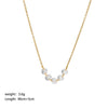 Women's Wholesale Stainless Steel Necklace With Geometric Pattern And Pvdp Furnace Real Gold Treatment