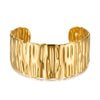 Women's Wide Geometric Stainless Steel Bracelet With Goldplated Finish Fashion Jewelry