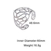Women's Wide Hollow Geometric Stainless Steel Bracelet With Electroplated Gold Finish And Simple Luxury Style