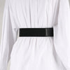 Women's Wide Pu Elastic Waist Belt With Retro Dshaped Alloy Buckle Statement Cinch Belt Accessory