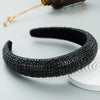 Women's Wide Sponge Headband With Diamond Embellishment Geometric Baroque Style Fashion Hair Band