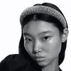 Women's Wide Sponge Headband With Diamond Embellishment Geometric Baroque Style Fashion Hair Band