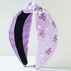 Women's Widebrimmed Hair Hoop Headband Fabric Knot Beaded Bowknot Alloy Glass Drill Set With Pearls Sweet Accessories