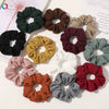 Women's Wool And Cloth Handmade Striped Large Intestine Hair Ring Hair Accessories
