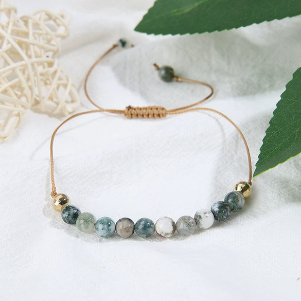 Women's Woven Stone Bracelet Geometric Style Braiding Hand Jewelry