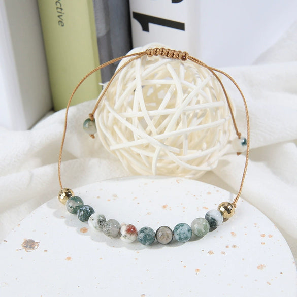 Women's Woven Stone Bracelet Geometric Style Braiding Hand Jewelry