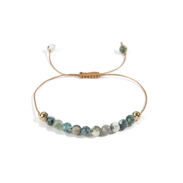 Women's Woven Stone Bracelet Geometric Style Braiding Hand Jewelry