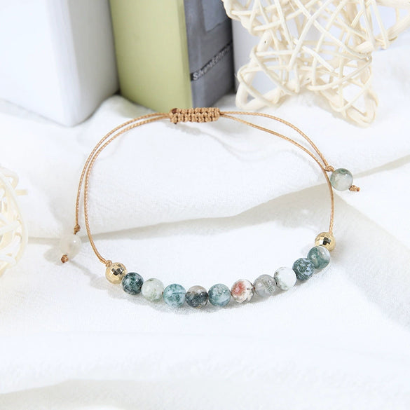 Women's Woven Stone Bracelet Geometric Style Braiding Hand Jewelry