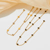 Women's Y Shaped Zircon Tassel Stainless Steel And Titanium Steel Necklace With Electroplating Treatment