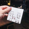 Women's Zinc Alloy And Stainless Steel Geometric Oneweek Earring Set With Diamond Design