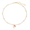 Women's Zinc Alloy Christmas Pendant Necklace With Snowflake Bell And Tree Motifs Dripping Oil Finish Simple Fashion Jewelry