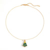 Women's Zinc Alloy Christmas Pendant Necklace With Snowflake Bell And Tree Motifs Dripping Oil Finish Simple Fashion Jewelry