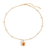 Women's Zinc Alloy Christmas Pendant Necklace With Snowflake Bell And Tree Motifs Dripping Oil Finish Simple Fashion Jewelry