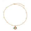 Women's Zinc Alloy Christmas Pendant Necklace With Snowflake Bell And Tree Motifs Dripping Oil Finish Simple Fashion Jewelry