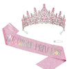 Women's Zinc Alloy Crystal Rhinestone Crown And Shoulder Strap Set With Electroplating