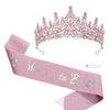 Women's Zinc Alloy Crystal Rhinestone Crown And Shoulder Strap Set With Electroplating