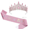 Women's Zinc Alloy Crystal Rhinestone Crown And Shoulder Strap Set With Electroplating
