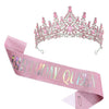 Women's Zinc Alloy Crystal Rhinestone Crown And Shoulder Strap Set With Electroplating