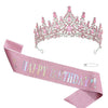 Women's Zinc Alloy Crystal Rhinestone Crown And Shoulder Strap Set With Electroplating