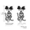 Women's Zinc Alloy Diamondencrusted Electroplated Skull Diablo Pumpkin Spider Geometric Heart Bow Drop Shape Halloween Earrings