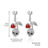 Women's Zinc Alloy Diamondencrusted Electroplated Skull Diablo Pumpkin Spider Geometric Heart Bow Drop Shape Halloween Earrings