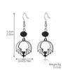 Women's Zinc Alloy Diamondencrusted Electroplated Skull Diablo Pumpkin Spider Geometric Heart Bow Drop Shape Halloween Earrings