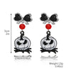 Women's Zinc Alloy Diamondencrusted Electroplated Skull Diablo Pumpkin Spider Geometric Heart Bow Drop Shape Halloween Earrings