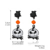Women's Zinc Alloy Diamondencrusted Electroplated Skull Diablo Pumpkin Spider Geometric Heart Bow Drop Shape Halloween Earrings