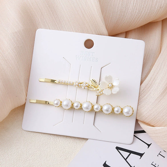 Women's Zinc Alloy Electroplated Casual Fashion Side Clip Hair Accessory With Sweet Girl Style And Plants Flowers Design