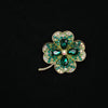 Women's Zinc Alloy Fourleaf Clover Artistic Literary Style Electroplating Brooch