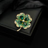 Women's Zinc Alloy Fourleaf Clover Artistic Literary Style Electroplating Brooch