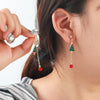 Women's Zinc Alloy Geometric Earrings With Christmas Tree Santa Claus Snowman Bell Elements Light Luxury Electroplated