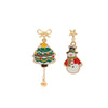 Women's Zinc Alloy Geometric Earrings With Christmas Tree Santa Claus Snowman Bell Elements Light Luxury Electroplated