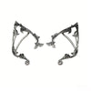 Women's Zinc Alloy Geometric Flower Stud Earrings With Steel Posts And Ecofriendly Electroplated Finish
