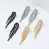 Women's Zinc Alloy Geometric Long Tassel Earrings Set With Diamonds