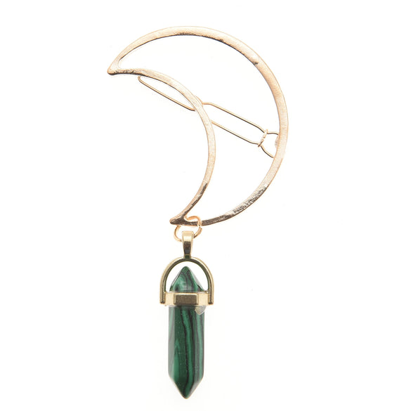 Women's Zinc Alloy Geometric Moon And Hexagonal Pendant Hairpin Retro Minimalist Hair Accessory