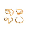Women's Zinc Alloy Geometric Open Ring With Irregular Shape And Polished Finish Fashion Jewelry Accessory