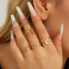 Women's Zinc Alloy Geometric Open Ring With Irregular Shape And Polished Finish Fashion Jewelry Accessory