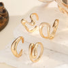 Women's Zinc Alloy Geometric Open Ring With Irregular Shape And Polished Finish Fashion Jewelry Accessory