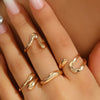 Women's Zinc Alloy Geometric Open Ring With Irregular Shape And Polished Finish Fashion Jewelry Accessory