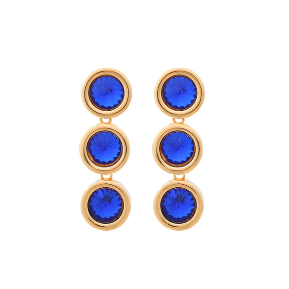 Women's Zinc Alloy Geometric Pendant Earrings With Diamond Design And Processing