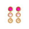 Women's Zinc Alloy Geometric Pendant Earrings With Diamond Design And Processing