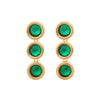 Women's Zinc Alloy Geometric Pendant Earrings With Diamond Design And Processing