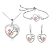 Women's Zinc Alloy Heartshaped Necklace With Electroplated Horse Zodiac Pendant And Geometric Animal Design Fashion Jewelry Gift